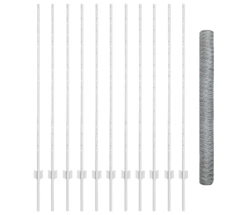 Žoga Stabi 22 Gab. U-Kanāls 140 Cm Galvanizētā Tērauda Vidaxl