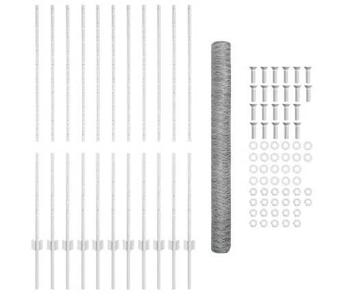 Žoga Stabi 22 Gab. U-Kanāls 140 Cm Galvanizētā Tērauda Vidaxl