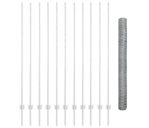 Tvora Su Stulpais Sidabro 1,6 X 25 M Plienas