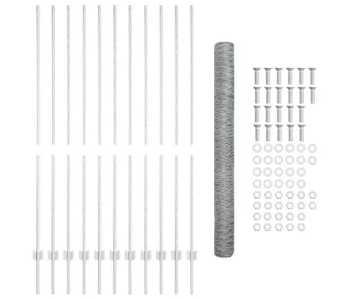 Tvora Su Stulpais Sidabro 1,6 X 25 M Plienas