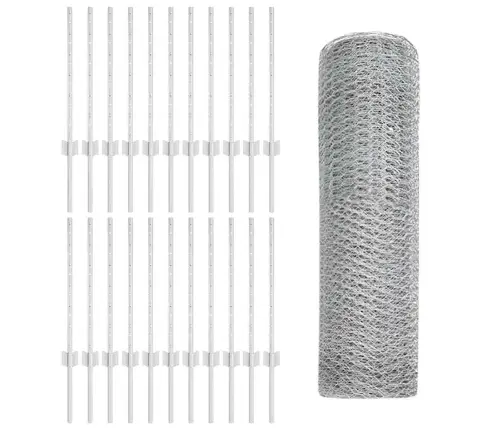 Tvora Su Stulpais Sidabro 0.6 X 50 M Plienas