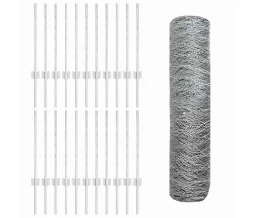 Žogu Stabi 11 Gab. U-Kanāls 60 Cm Galvanizēts Tērauds Vidaxl