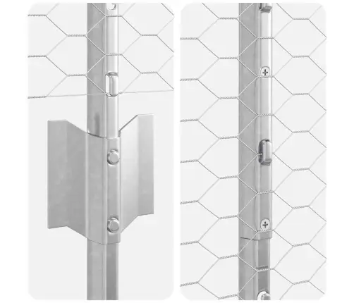 Žogu Stabi 22 Gab. U-Kanāls 100 Cm Galvanizēta Tērauda Vidaxl