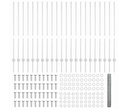 Aed Koos Postidega Hõbedane 1.2 X 50 M Teras