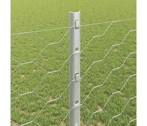 Žogu Stabi 22 Gab. U-Kanāls 120 Cm Cinkots Tērauds Vidaxl