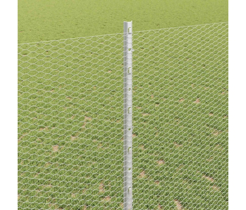 Tvora Su Stulpais Sidabro 1.4 X 50 M Plienas