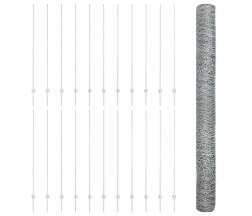 Žoga Statņi 22 Gab U-Kanāls 150 Cm Cinkots Tērauds Vidaxl