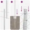 Žoga Stabi 22 Gab U-Kanāls 160 Cm Cinkots Tērauds Vidaxl