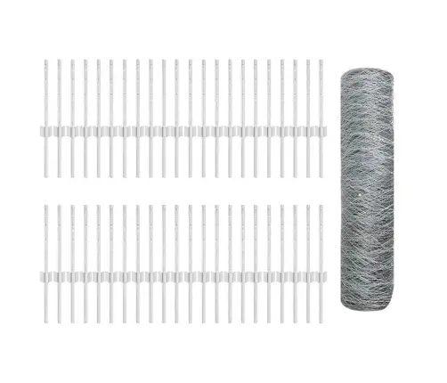 Žogu Stabi 11 Gab U-Kanāls 40 Cm Galvanizēts Tērauds Vidaxl