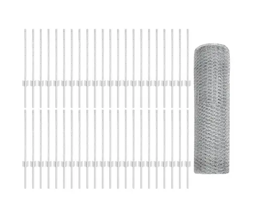 Žogu Stabi 11 Gab. U-Kanāla 60 Cm Galvanizētā Tēraudā Vidaxl