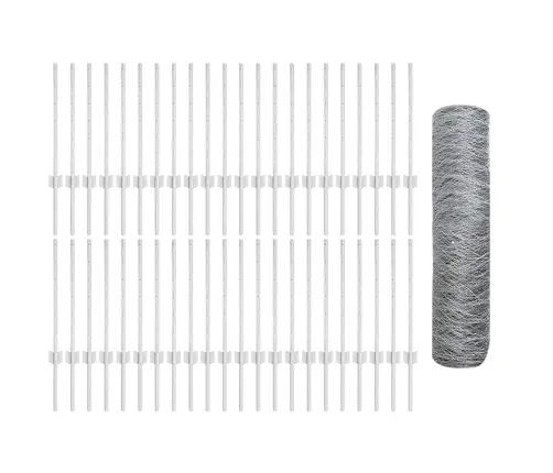 Tvora Su Stulpais Sidabro 0.6 X 100 M Plienas