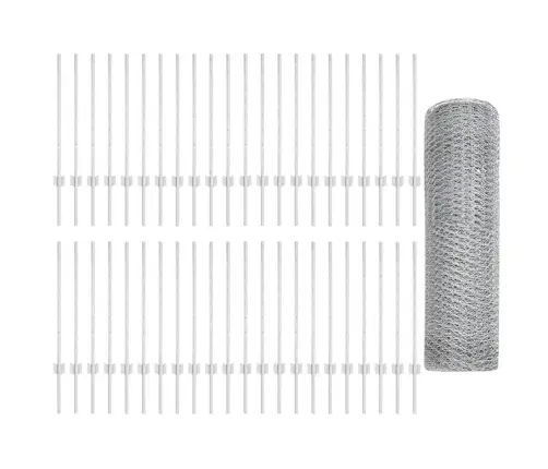 Tvora Su Stulpais Sidabro 0.8 X 100 M Plienas
