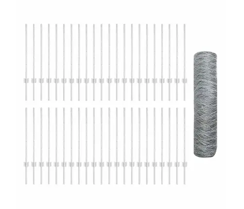 Žogu Stabi 11 Gab. U-Kanāls 80 Cm Cinkots Tērauds Vidaxl