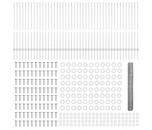Žogu Stabi 22 Gab. U-Kanāls 120 Cm Cinkots Tērauds Vidaxl