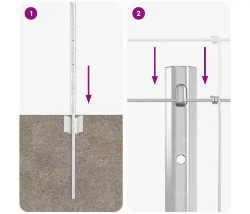 Žogu Stabi 11 Gab U-Kanāls 80 Cm Cinkots Tērauds Vidaxl