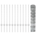 Žoga Stabi 11 Gab. U-Kanāls 80 Cm Galvanizēta Tērauda Vidaxl
