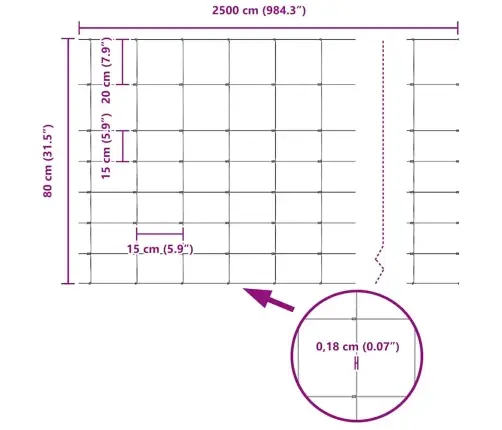 Aed Koos Postidega Hõbedane 0.8 X 25 M Teras