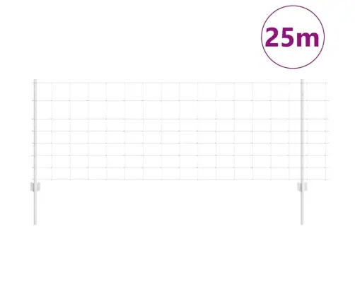 Aed Koos Postidega Hõbedane 0.8 X 25 M Teras