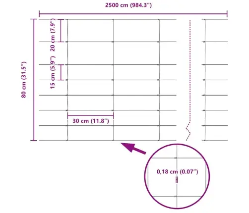 Žoga Stabi 11 Gab. U-Kanāls 80 Cm Cinkots Tērauds Vidaxl