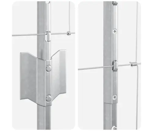 Žogu Stabi 22 Gab U-Kanāls 120 Cm Cinkots Tērauds Vidaxl