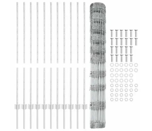 Žogu Stabi 22 Gab U-Kanāls 120 Cm Cinkots Tērauds Vidaxl