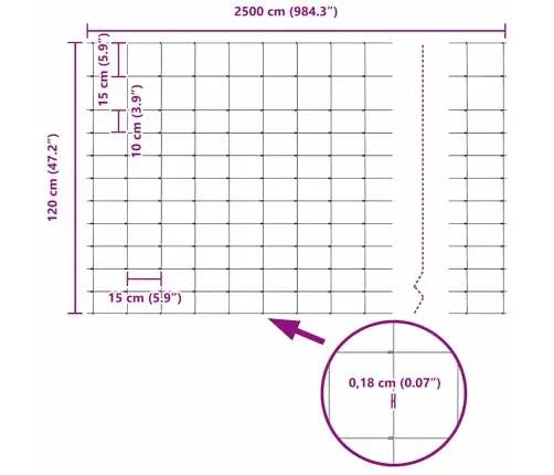 Aed Koos Postidega Hõbedane 1.2 X 25 M Teras