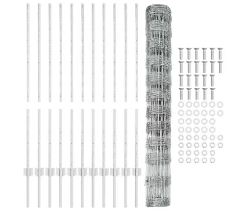 Aed Koos Postidega Hõbedane 1.2 X 25 M Teras
