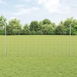 Žogs Un Stabi Sudraba 1,2 X 25 M Tērauds Vidaxl