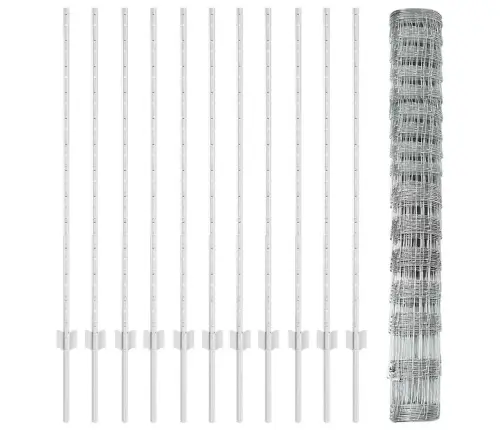 Žogu Stabi 22 Gab. U-Kanāls 120 Cm Cinkots Tērauds Vidaxl