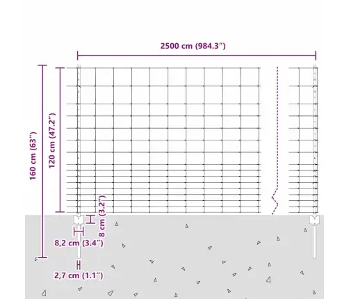 Žogu Stabi 22 Gab. U-Kanāls 120 Cm Cinkots Tērauds Vidaxl
