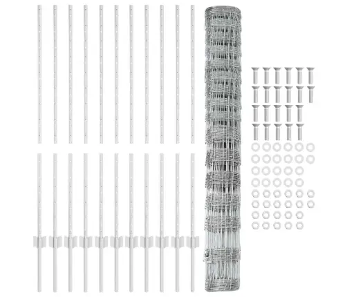 Žogu Stabi 22 Gab., U-Kanāls 120 Cm, Cinkots Tērauds Vidaxl