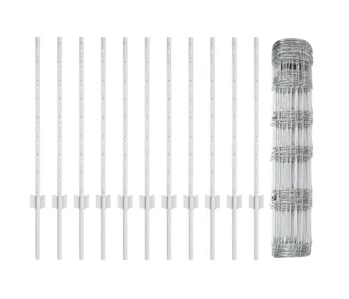 Tvora Su Stulpais Sidabro 0,8 X 50 M Plienas