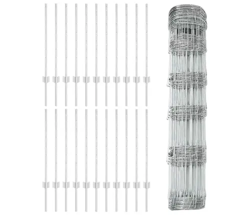 Tvora Su Stulpais Sidabro 0.8 X 50 M Plienas