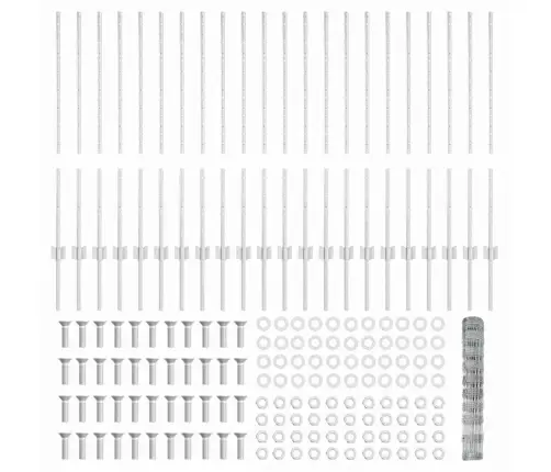 Tvora Su Stulpais Sidabro 1 X 50 M Plienas