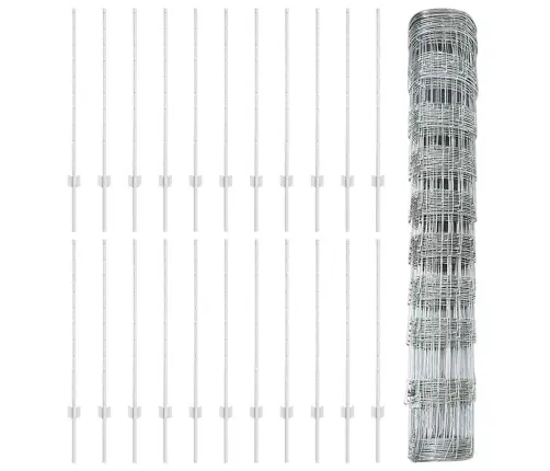 Tvora Su Stulpais Sidabro 1 X 50 M Plienas