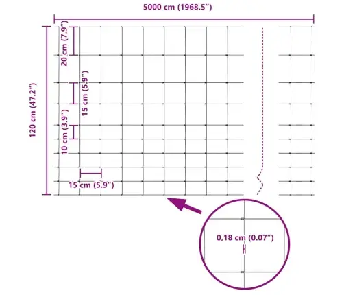 Aed Koos Postiga Hõbedane 1,2 X 50 M Teras
