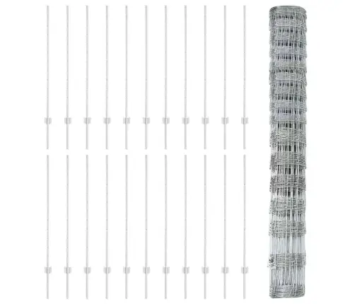 Žogu Stabi 22 Gab. U-Kanāls 120 Cm Cinkots Tērauds Vidaxl