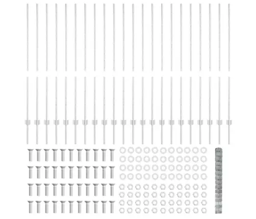 Žogu Stabi 22 Gab U-Kanāls 140 Cm Cinkots Tērauds Vidaxl