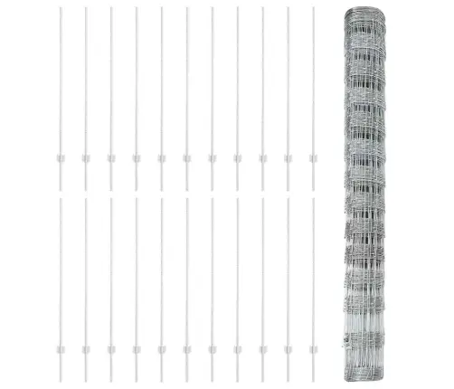 22 Gab. U-Veida Žogu Stabi 140 Cm Galvanizēts Tērauds Vidaxl