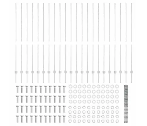 Žogu Balsti 22 Gab U-Kanāls 150 Cm Cinkots Tērauds Vidaxl