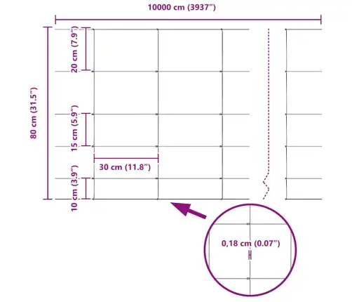 Žoga Stabi 11 Gab. U-Kanāls 80 Cm Cinkots Tērauds Vidaxl
