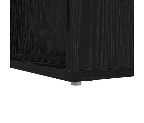 Kampinis Rašomasis Stalas Su Lentyna Su Saugykla Juodas Ąžuolas