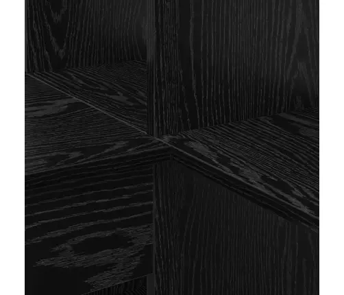 Kampinis Rašomasis Stalas Su Lentyna Su Saugykla Juodas Ąžuolas