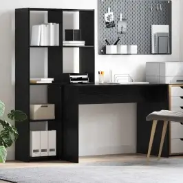 Galds Melns Ozols 138.5 X 55 X 143 Cm Inženierijas Koks Vidaxl