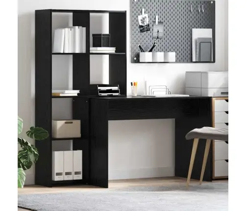 Galds Melns Ozols 138.5 X 55 X 143 Cm Inženierijas Koks Vidaxl