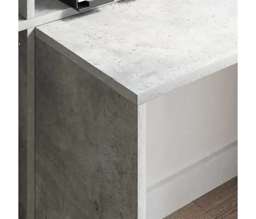 Galds Betona Pelēka 138.5 X 55 X 143 Cm Inženierijas Koks Vidaxl