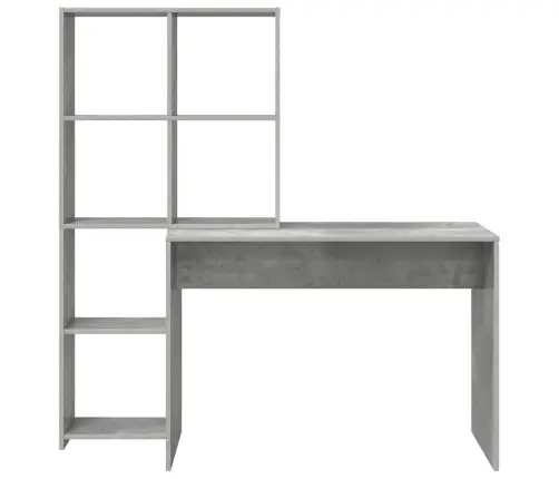 Galds Betona Pelēka 138.5 X 55 X 143 Cm Inženierijas Koks Vidaxl