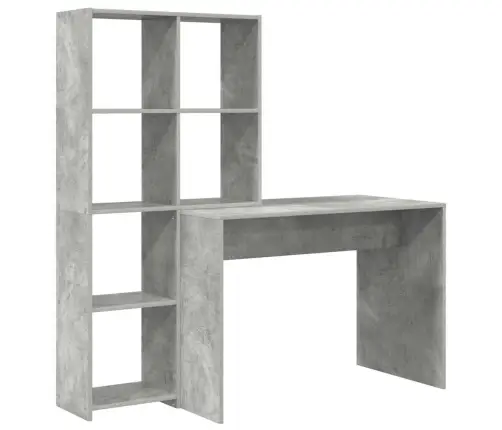 Galds Betona Pelēka 138.5 X 55 X 143 Cm Inženierijas Koks Vidaxl