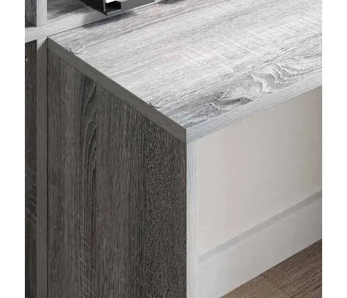 Galds Ar Plauktu Ar Uzglabāšanu Pelēka Sonomas Ozola 138.5 X 55 X 143 Cm Vidaxl Galds Ar Plauktu Ar Uzglabāšanu Pelēka Sonomas Ozola 138.5 X 55 X 143 Cm Vidaxl