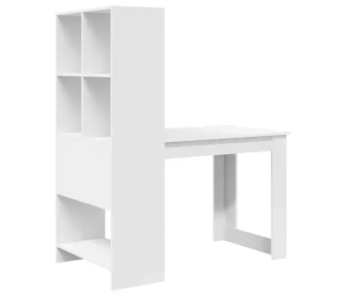 Galds Balts 122 X 67 X 145 Cm Inženieru Koks Un Šķembu Plāksne Vidaxl